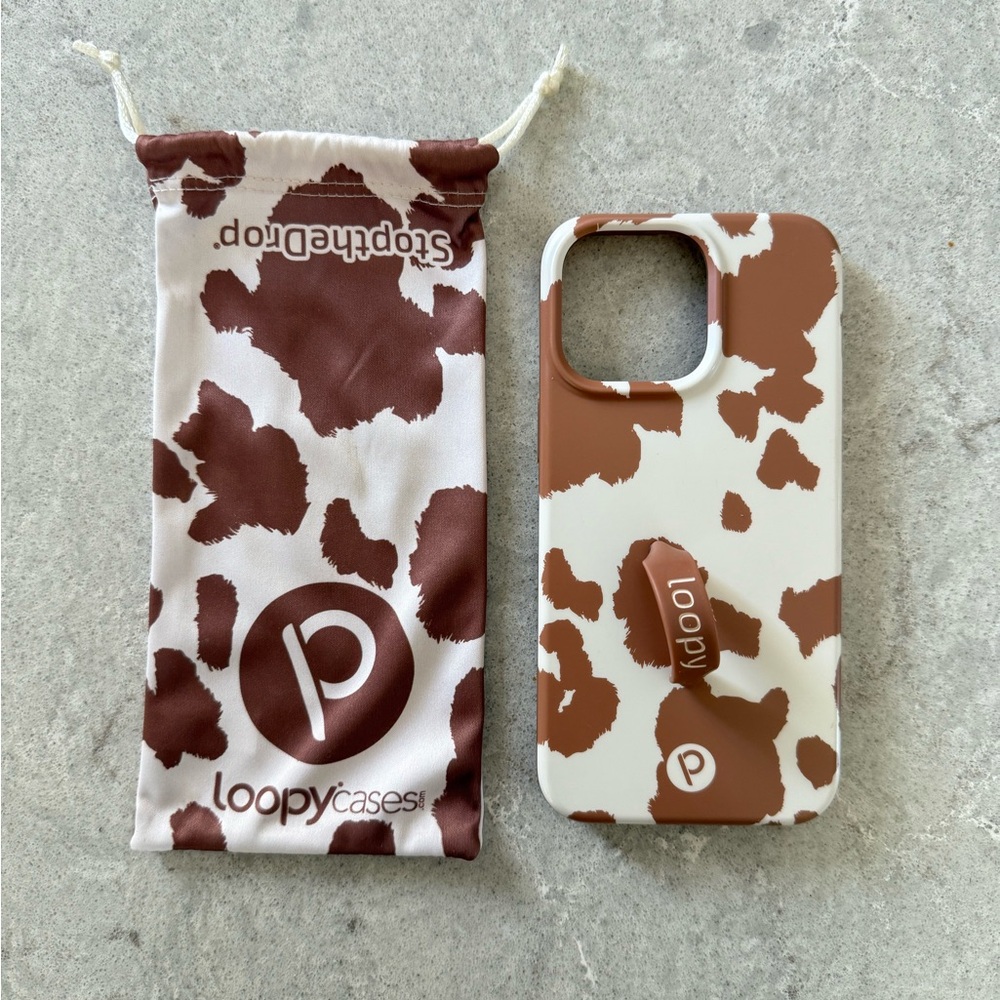 iPhone 15 Pro MAX - Loopy Case Cow Print